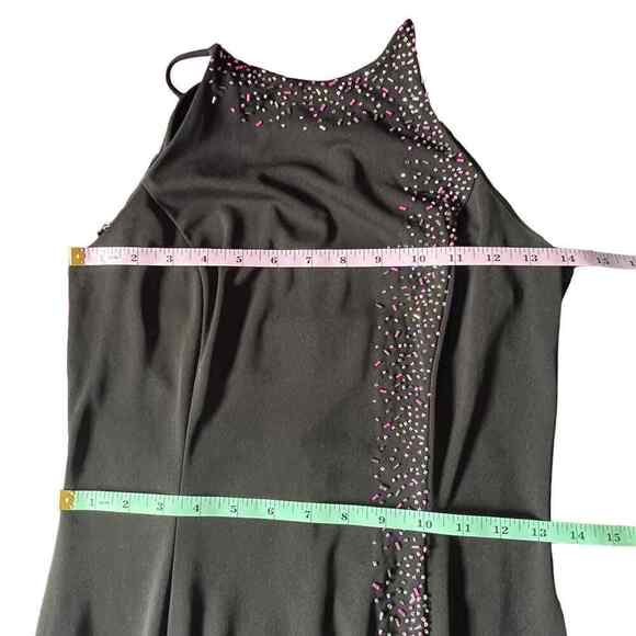 Zum Zum by Niki Livas Beaded High Neck Maxi Dress Womens XS Wedding Guest Formal - Picture 12 of 12